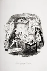 De stervende clown, illustratie uit 